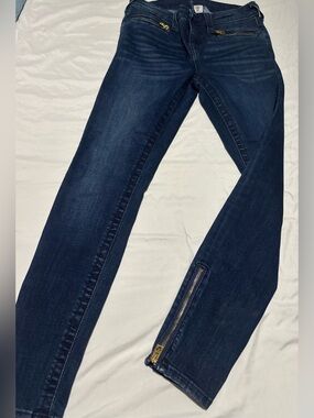 True Religion Dark Indigo Jeans with Red Logo Tag